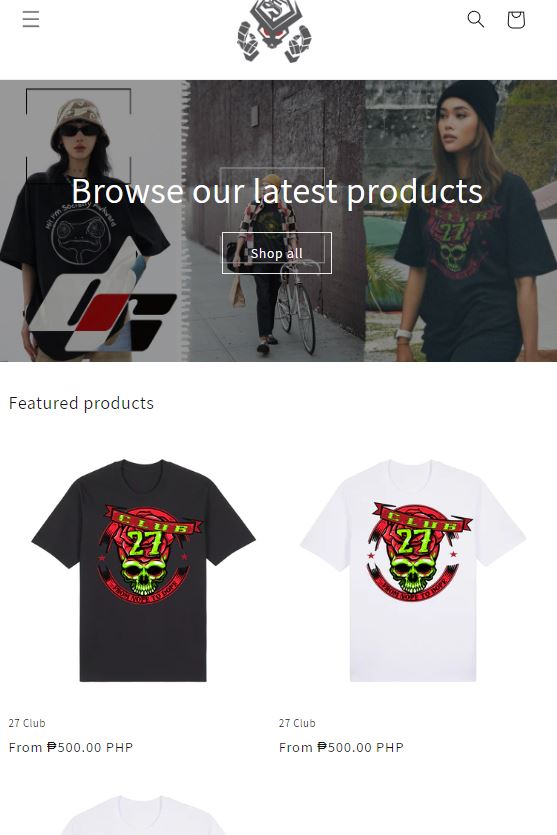 Dope Creations online store homepage
